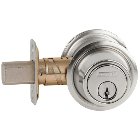 Schlage Grade 2 Single Cylinder Deadbolt, Conventional Cylinder, Adjustable 2-3/8-in and 2-3/4-in Backset, K B560P 625 KA4